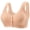 🔥 Beige, variant on Everyday Bras Oversize Front Snap Bras for Women Push up Bras for Women No Underwire Bras for Women Breathable Front-Closure Seamless Ice-Silk Bra Wireless Breathable Gathered Adjustable