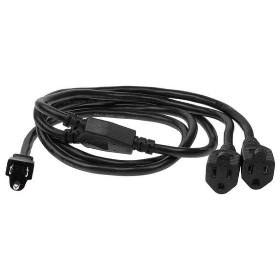 SF Cable 6ft NEMA 5-15P to 2 NEMA 5-15R Power Cord Splitter - 16 AWG