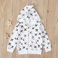 thumbnail image 2 of Otqutp Toddler Coat Boys Long Sleeved Dinosaur Hooded Zip Up Jacket Long Sleeve Hoodies Sweatshirt Autumn Winter Warm Tops for 3 To 9 Years(White,6-12 Months), 2 of 5