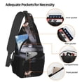 thumbnail image 3 of Lsque Black Cobra Snake Pattern Cross Chest Bag Diagonally – Premium Durable Front Chest Sling with Adjustable Padded Strap, High-Capacity Storage, 3 of 8