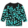 thumbnail image 4 of GERsome Girls 3/4 Sleeve Crew Neck T Shirts Casual Floral Tees Loose Fit Summer Tops, Sizes 3-12 Years, 4 of 5