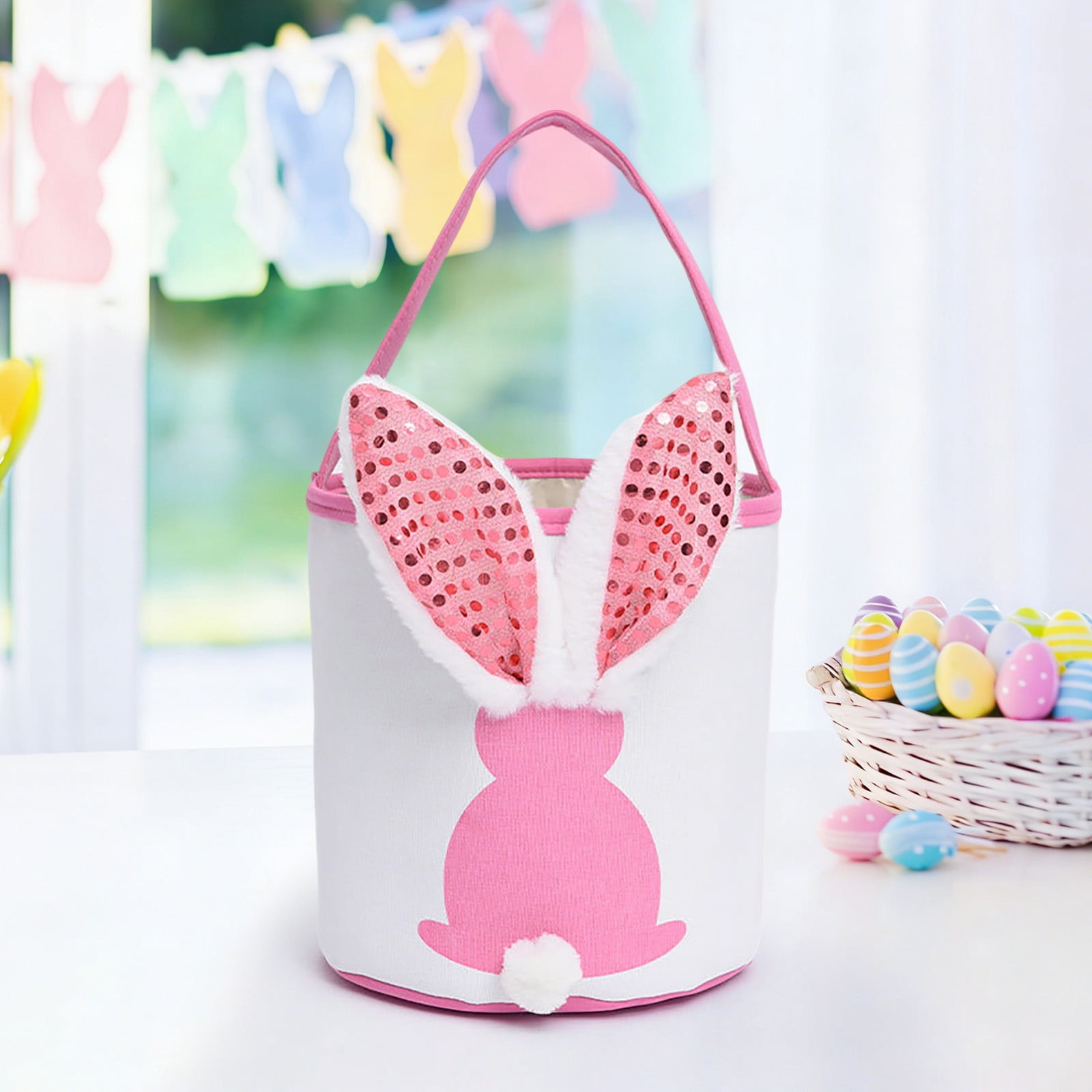 Easter Basket Stuffers Luminous Easter Decorations Easter Eggs Carrying Baskets Easter Buckets Candy Gift Bags.