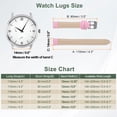 thumbnail image 2 of Correas de reloj de cuero Uxcell para hombres y mujeres, correa de reloj de liberación rápida de 14 mm, correa de reloj de cuero plana y delgada elegante con herramientas para correas, rosa, 2 of 7