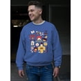 thumbnail image 2 of Vintage Aesthetic Japanese Emoji Graphic Men's Sweatshirt, 2 of 4
