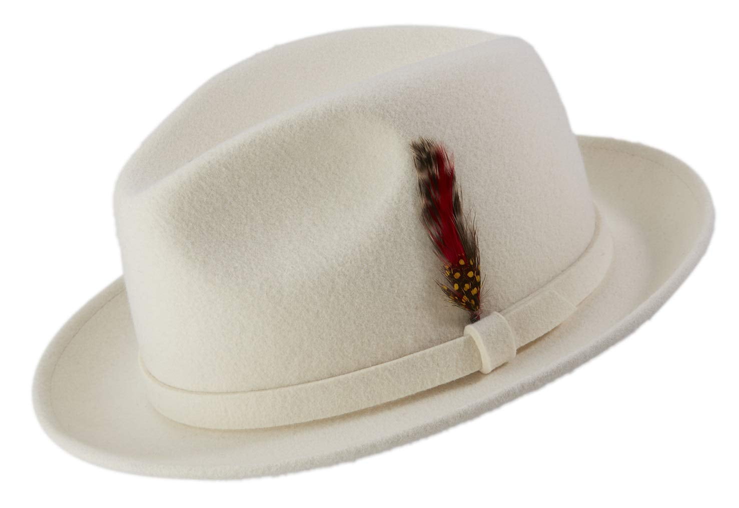 Montique MONTIQUE Trendy Long Lasting 2 ¼ Brim Wool Felt Dress Hat for Men H62 (XLarge
