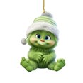 thumbnail image 1 of Decoración navideña Suministros para manualidades Árbol de Navidad Diseños de dibujos animados Monstruo verde Adornos colgantes Decoraciones, 1 of 4
