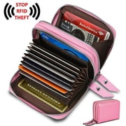 Walltes for women,genuine leather walltes, rfid wallets pink