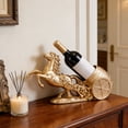 thumbnail image 5 of Tyidzon Wine Bottle Holder Wine Rack Tabletop Horse Statue Decor Home Kitchen Wine Cellar Decorative Storage Organizer, Horse Sculpture Horse Gifts for Girls Men Women, 5 of 7
