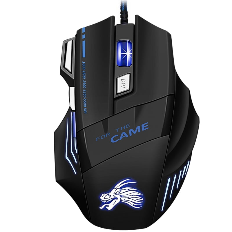 5500DPI LED Optical USB Wired Gaming Mouse 7 Buttons Gamer Laptop PC Mice Hot .. 