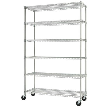 TRINITY 6-Tier Wire Shelving Rack, 48"x18"x72"