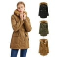 thumbnail image 1 of Women Hooded Winter Warm Coat with Faux Fur Lined Outerwear Jacket WD.WDQZL Hogar, 1 of 1