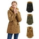thumbnail image 1 of Abrigo cálido de invierno con capucha para mujer con chaqueta forrada de piel sintética oso de fresa Electrónica, 1 of 2