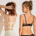 thumbnail image 5 of Women's Low Back Bra Sexy Push Up Comfort Seamless Lace Deep V Backless Bra, 5 of 5