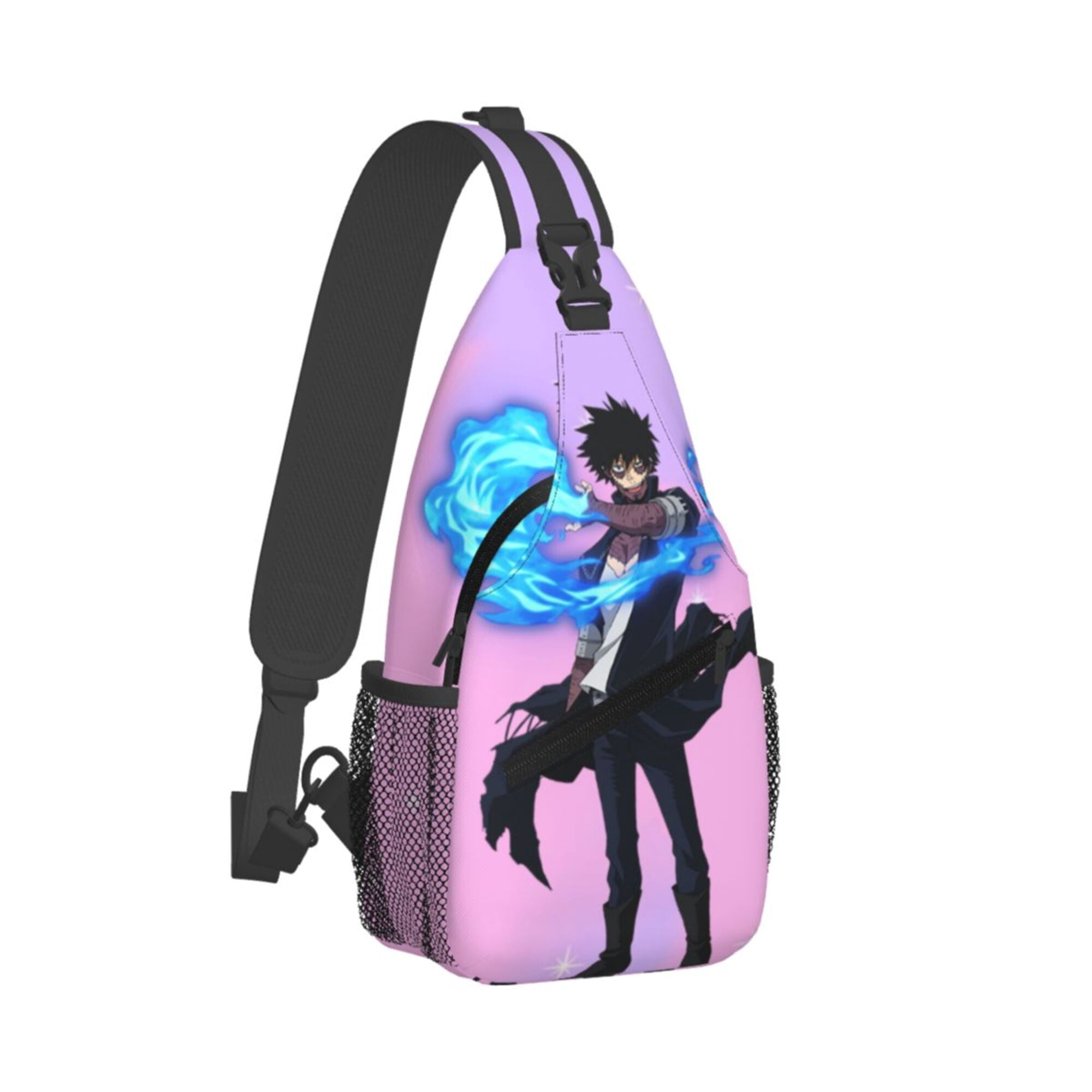 My Hero Academia Dabi Sling Backpack Crossbody Shoulder Bags for Men Women Small Daypacks Chest Bag Hiking Travel Sport Climbing Runners