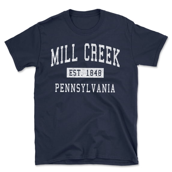 Mill Creek Pennsylvania Classic Established Men's Cotton T-Shirt