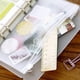 thumbnail image 4 of Organizador Bolsa de PVC A6 A7 con cremallera bolsas para billetes hojas sueltas bolsillos para almacenamiento (A5 JShteea Libre de BPA, 4 of 7