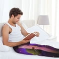 thumbnail image 4 of Goofa Planets And Stars Pattern Printed Soft Pajama Pants for Men, Wide Leg Comfy Casual Lounge Yoga Pants-X-Large, 4 of 9