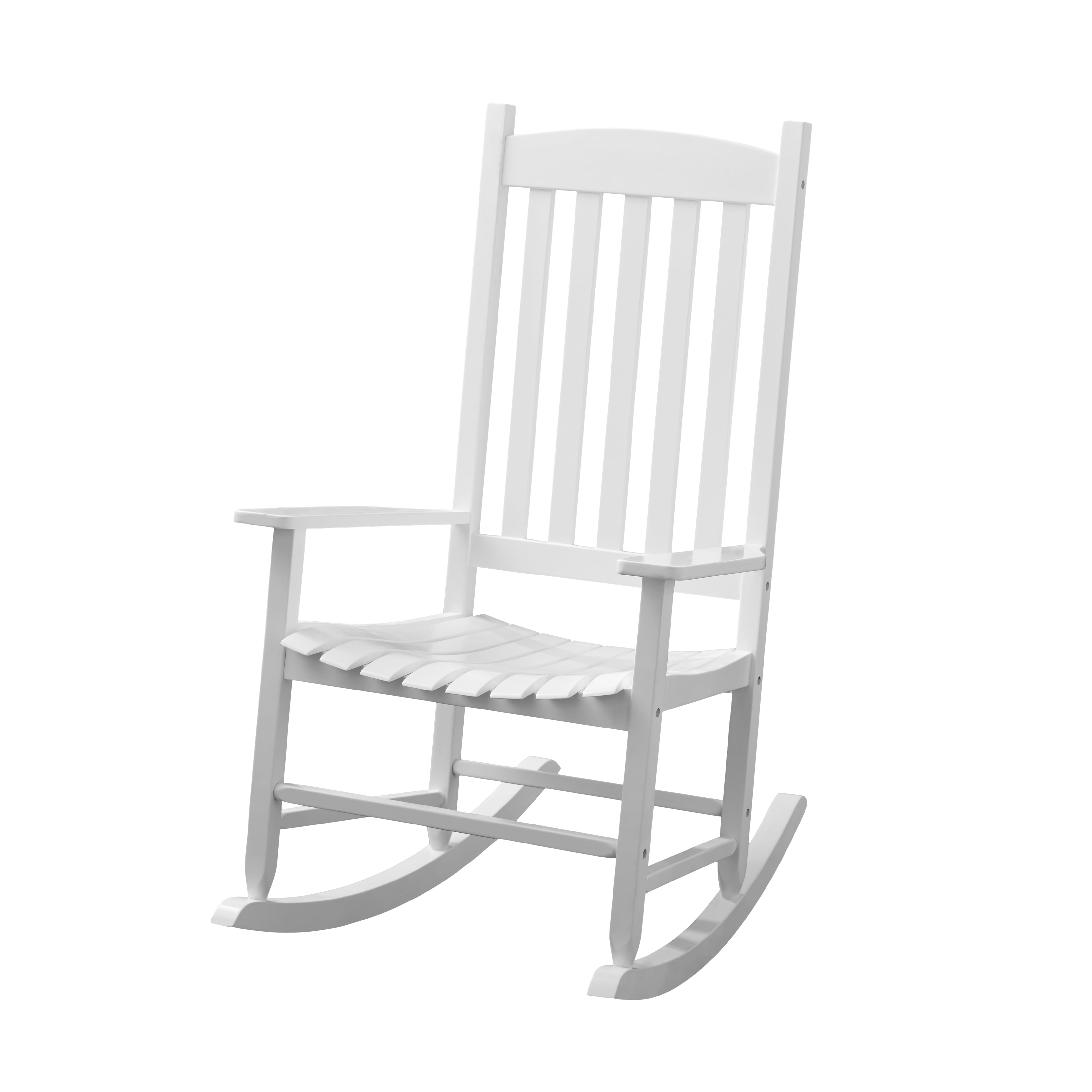 mainstays outdoor wood slat rocking chair white  walmart