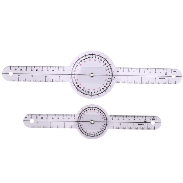 6Pcs Spinal Ruler Spinal Finger Goniometer Protractors Multi-Ruler Angle 180/360 Degree Measuring Tool
