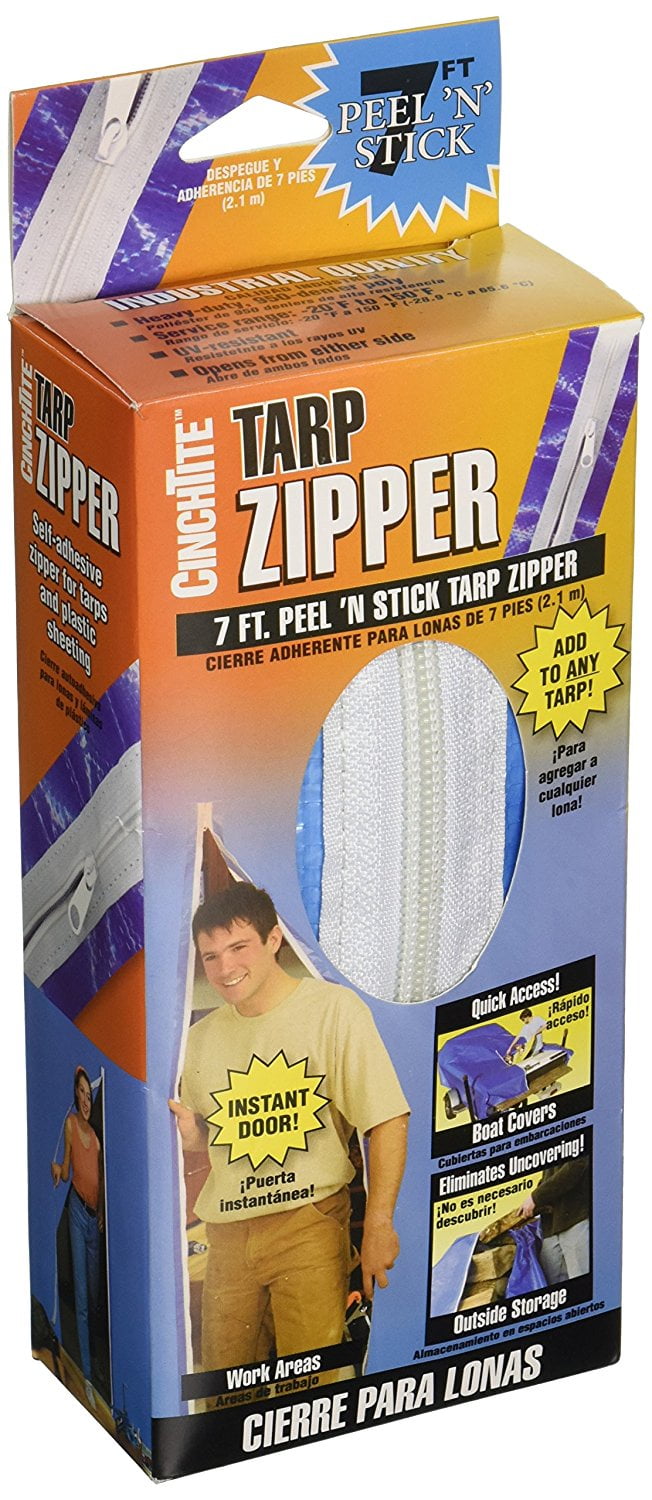 Homax Products 6025 CinchTite Peel 'N Stick Tarp Zipper Door 7', Made
