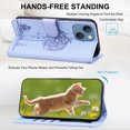 thumbnail image 2 of Allytechgroup for iPhone 13 Mini Case with Credit Card Slot, RFID Blocking PU Leather Flip Wallet Case for Women Girls Shockproof Protective Case Cover for iPhone 13 Mini, Lightpurple, 2 of 6