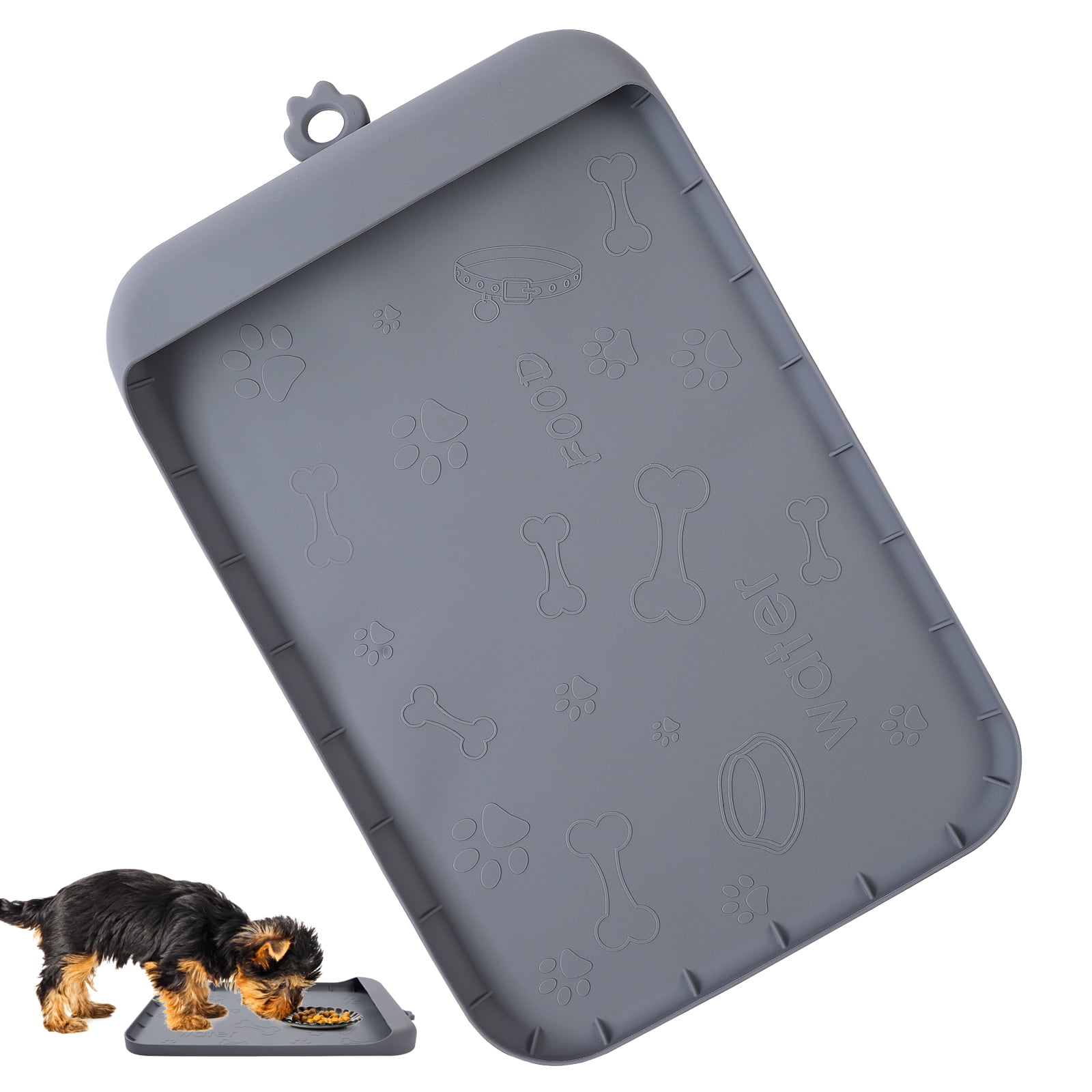 NORBOE Dog Mat for Food and Water, Silicone Dog Food Mat with Pocket for  Catches Spill and Residue, Multiple Sizes, Colors Pet Food Mat, Non Slip  Cat