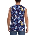 thumbnail image 4 of Fotbe Men's Party Shark Cute Print Men's Sleeveless Muscle Tank Tops Casual T-Shirts for Gym Workout Beach-X-Large, 4 of 8