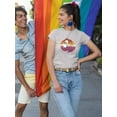 thumbnail image 2 of Beaver Couple W Pride Flag T-Shirt Women -Smartprints Designs, Female XX-Large, 2 of 4