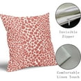 thumbnail image 4 of Coral and White Pillow Covers 20x20 Inch Set of 2 Modern Leopard Print Outdoor Decorative Throw Pillow Covers Animal Spots Rustic Farmhouse Pillowcases Cotton Linen Cushion Covers for Couch Home Decor, 4 of 6