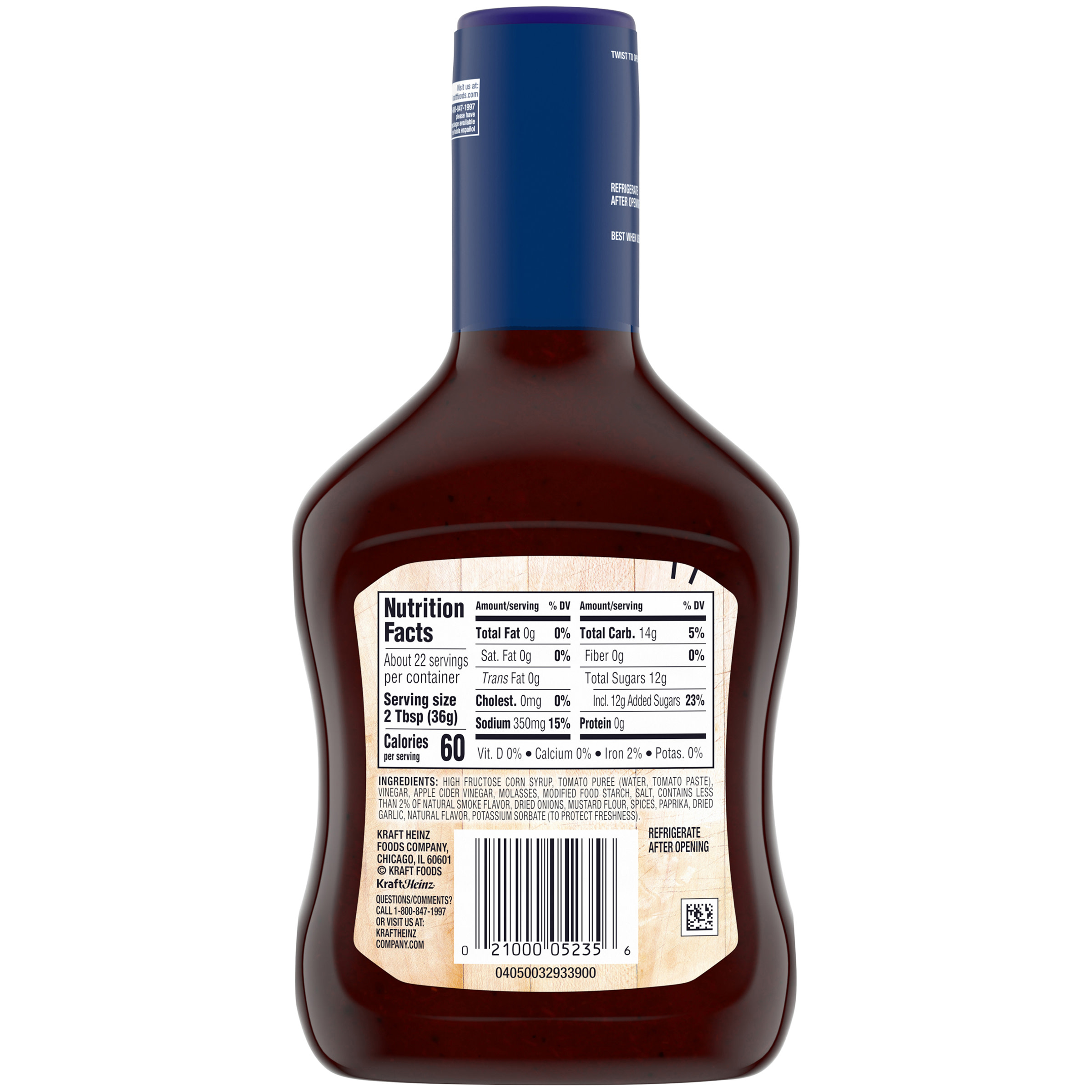 Kraft Original Slow Simmered Barbecue Sauce Family Size 28 Oz Bottle Walmart Com Walmart Com