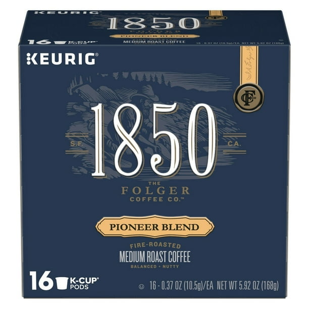 Folgers 1850 Pioneer Blend Keurig KCups coffee 16 pods, pack of 1