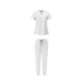 thumbnail image 2 of Uniforme de enfermera,Uniformes de enfermera Conjunto de mujer Ropa de trabajo Sanitaria,Conjuntos de uniforme médico para mujer,pantalones deportivos y top cómodos,Camisetas de cuello en V, 2 of 8