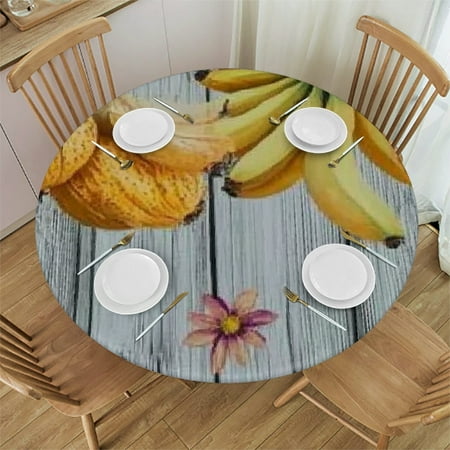 

Autua Flowers Round Tablecloth Stain-Resistant Washable Indoor Outdoor Dining Wedding Party Decor Waterproof Single-Sided Printing 31 -35