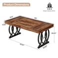 thumbnail image 3 of Tribesigns 63-inch Executive Desk, Industrial Office Computer Desk with Geometric Legs, Rustic Brown and Black, 3 of 7