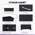 thumbnail image 6 of CQSXDA Tall Freestanding Bathroom Storage Cabinet, Black MDF with Two Doors and Adjustable Shelves for Organized Storage, 6 of 16