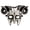 Silver, variant on LARP Scary Goat Demon Mask,Halloween Realistic Half Face Devil Mask with Horns,Demon Cosplay Props