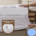 thumbnail image 5 of 5 Inch Memory Foam Mattress Topper , Supportive Fluffy Shredded Memory Foam Filled Pillow Top, Extra Soft Bed Topper with Deep Pocket, 5 of 8