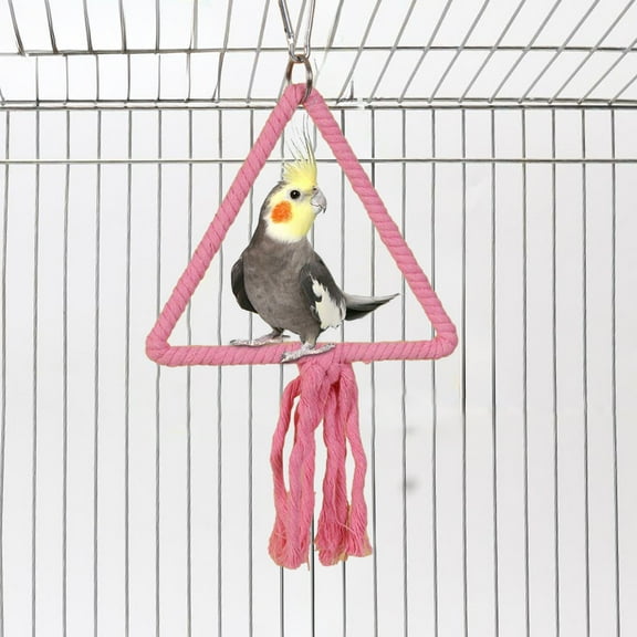 Bird Rope Swing Perch Chew Resistant Hanging Toy for Parakeets Cockatiels Canaries Small Parrots