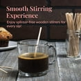 thumbnail image 2 of Prestee Wooden Coffee Stirrer - 1000 Disposable 5.5 inches Long Wooden Stir Sticks for Coffee and Cocktails - Smooth, Splinter-Free Beverage Mixers - Ideal for Cafe, Bars and Drink Stations, 2 of 6