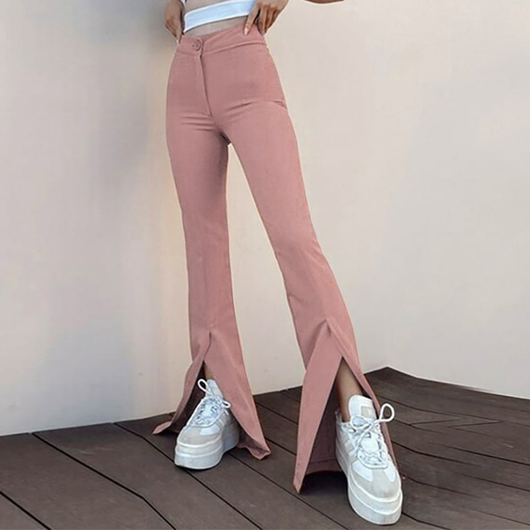 Hvyesh Flare Leggings for Women Ladies Fashion Summer Solid Casual