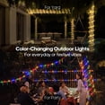thumbnail image 2 of Luces de cuerda solares ICRGB 20m 200 LED IP67 impermeables con control remoto, 2 of 8