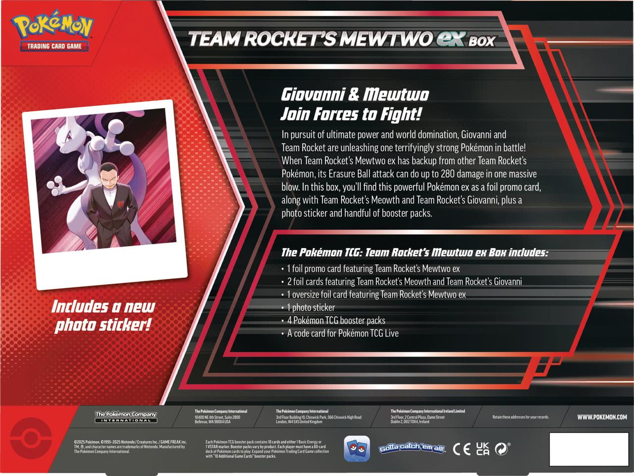 Pokemon TCG: Team Rocket’s Mewtwo ex Box