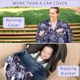 thumbnail image 3 of Baby Car Seat Cover, Breathable Infant Carseat Cover for Summer Peekaboo Opening Car Seat Canopy Cover, Nursing Cover for Baby Boys Girls (Blue Dinosaurs), 3 of 8