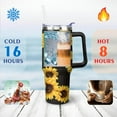 thumbnail image 4 of Sunflowers 40 OZ Tumbler Cup with Lid and Straw Gifts for Mom Friend Sister Grandma, 4 of 7
