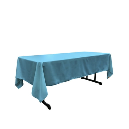 

LA Linen Polyester Poplin 60 by 108-Inch Rectangular Tablecloth Turquoise Dark