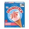 thumbnail image 1 of DRUMSTICK Strawberry Cheesecake Cones, 4 x 130 ml, 1 of 7