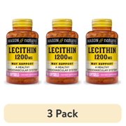 (3 pack) Mason Natural Lecithin 1200 mg, 100 Soft Gels