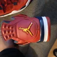 thumbnail image 5 of Ni - ke Jordan 4 Men sz 12 Shoes Red FIBA World Cup Air Retro SE 2019 Basketball shoes, 5 of 5
