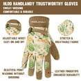thumbnail image 2 of HANDLANDY Work Gloves for Women and Ladies, Leather Gardening Gloves Flexible Mechanic Working Gloves, 2 of 7