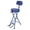 Blue, variant on Padded Guitar Stool with Backrest, Built-in Stand & Footrest - White